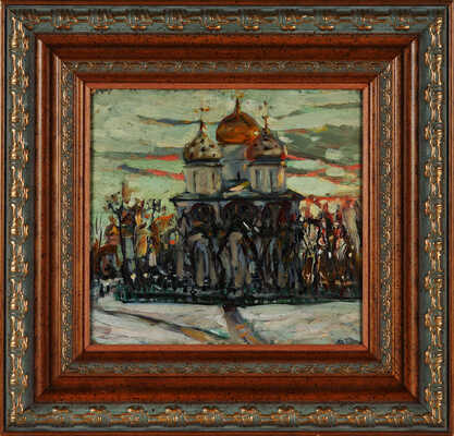 Боскин Михаил Васильевич.  Пейзаж с собором